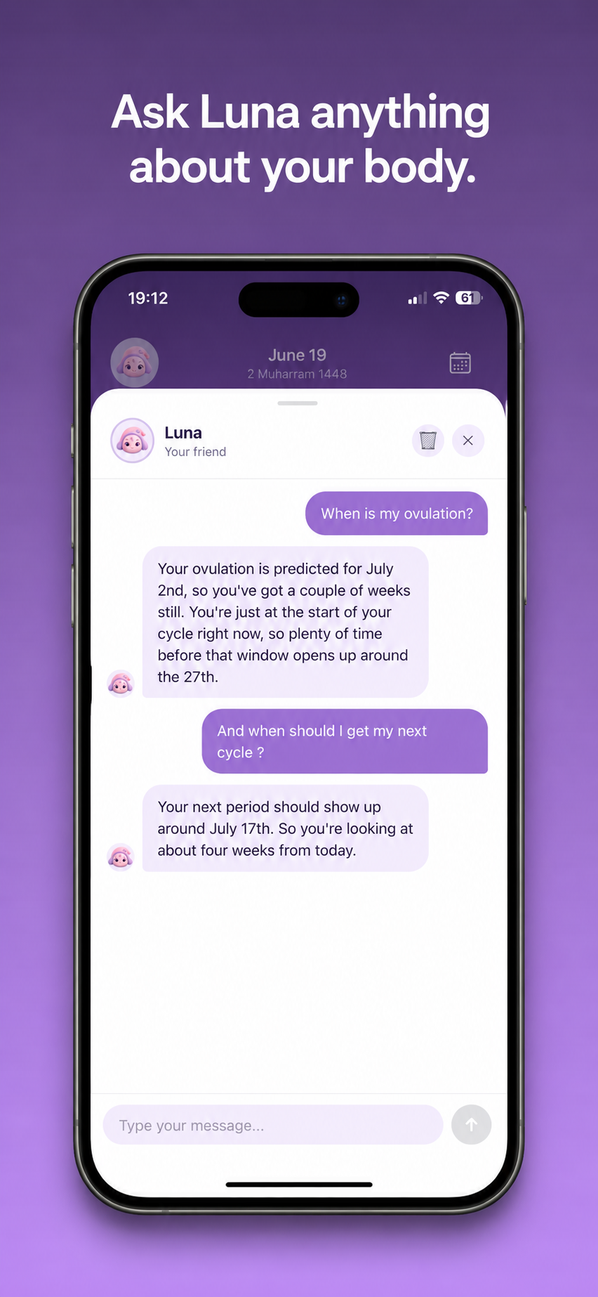 Luna app — AI companion