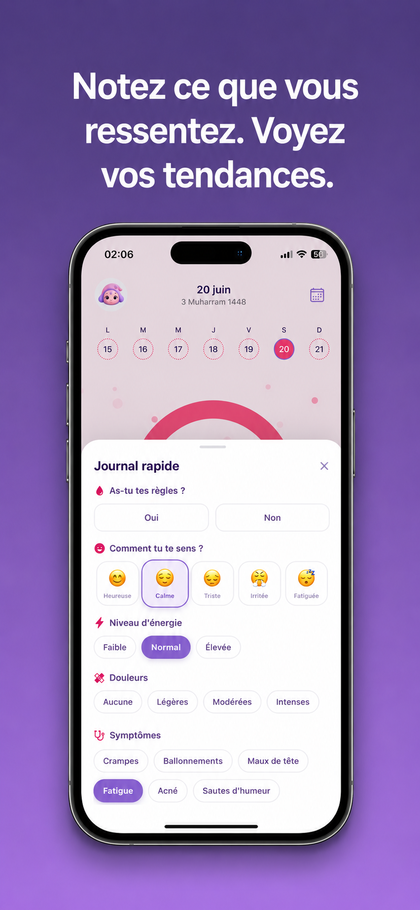 Application Luna — Suivi intelligent